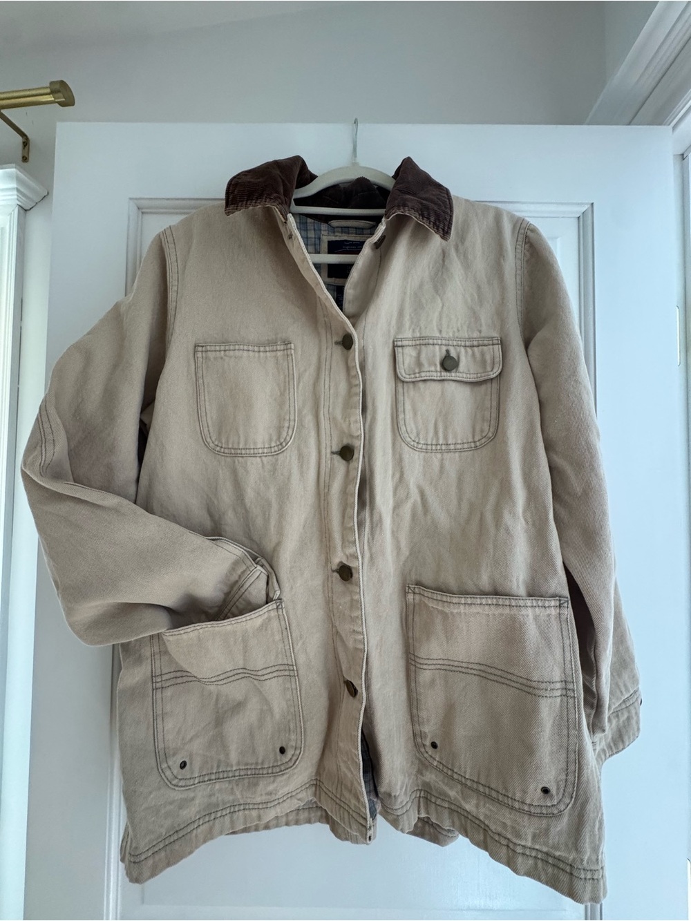 Faded Glory 90s Field Jacket/Chore Coat with Corduroy Collar